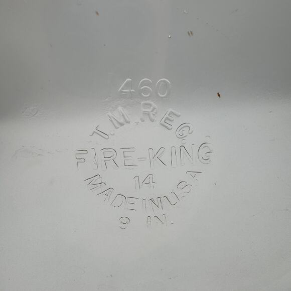 Fire King Clear Glass Pie Plate Dish 9 Inch #460 Vintage Ovenware - Picture 3 of 4